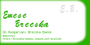 emese brecska business card
